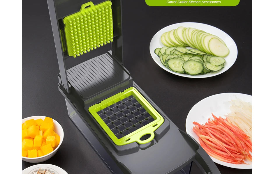 Konco Multi-functional Vegetable Fruits Tool Potato Masher ricer Vegetable Mandoline slicer Peeler Cutter Carrot Shredder Grater