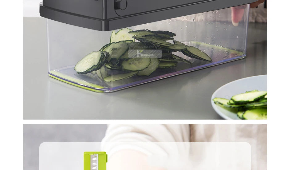 Konco Multi-functional Vegetable Fruits Tool Potato Masher ricer Vegetable Mandoline slicer Peeler Cutter Carrot Shredder Grater