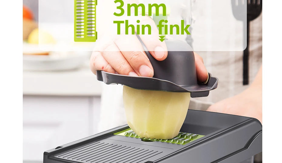 Konco Multi-functional Vegetable Fruits Tool Potato Masher ricer Vegetable Mandoline slicer Peeler Cutter Carrot Shredder Grater