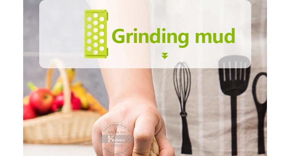 Konco Multi-functional Vegetable Fruits Tool Potato Masher ricer Vegetable Mandoline slicer Peeler Cutter Carrot Shredder Grater