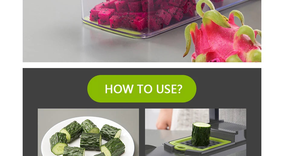 Konco Multi-functional Vegetable Fruits Tool Potato Masher ricer Vegetable Mandoline slicer Peeler Cutter Carrot Shredder Grater
