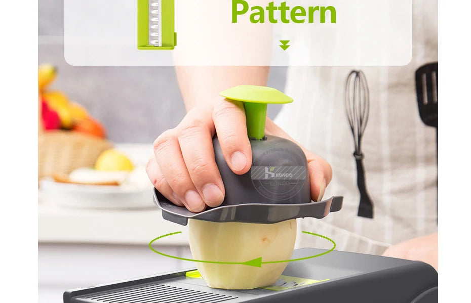 Konco Multi-functional Vegetable Fruits Tool Potato Masher ricer Vegetable Mandoline slicer Peeler Cutter Carrot Shredder Grater