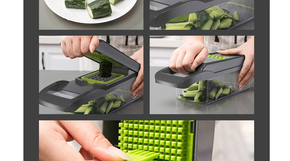 Konco Multi-functional Vegetable Fruits Tool Potato Masher ricer Vegetable Mandoline slicer Peeler Cutter Carrot Shredder Grater