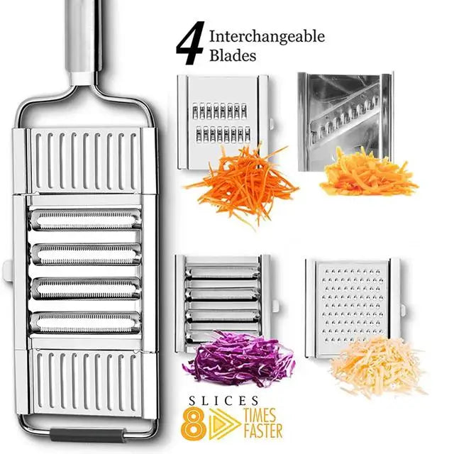 Konco Multi-functional Vegetable Fruits Tool Potato Masher ricer Vegetable Mandoline slicer Peeler Cutter Carrot Shredder Grater