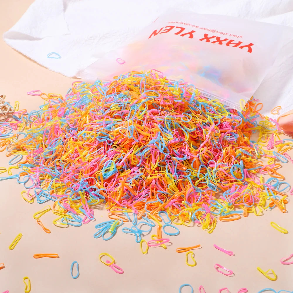 Kids Hair Bands – Colorful Rubber Ties for Ponytails & Hairstyles