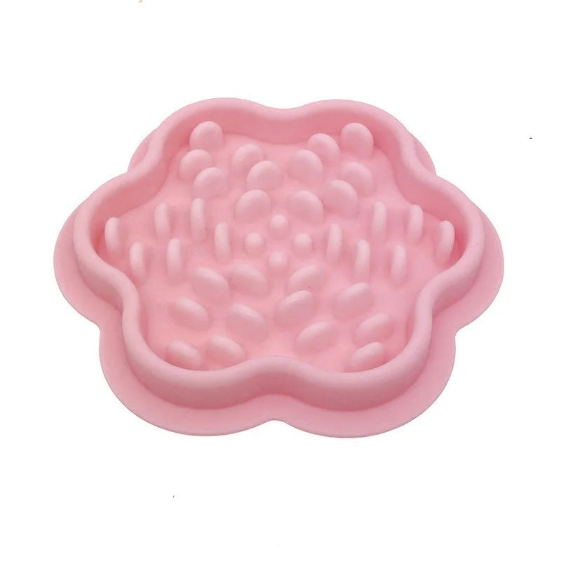 1 Pc Slow Feeder Bowl for Pets - Non-Slip Silicone Mat & Dog Cat Bowl, Anti-Gulping Food Dispenser for Fast Eaters