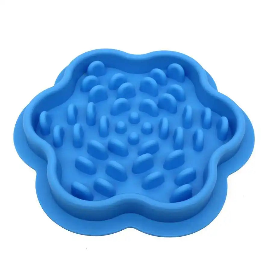 1 Pc Slow Feeder Bowl for Pets - Non-Slip Silicone Mat & Dog Cat Bowl, Anti-Gulping Food Dispenser for Fast Eaters