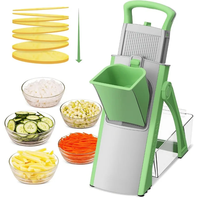 Easy Operation Vertical Food Chopper - Effortless Salad & Coleslaw Maker, Compact for Small Kitchens, Dishwasher Safe