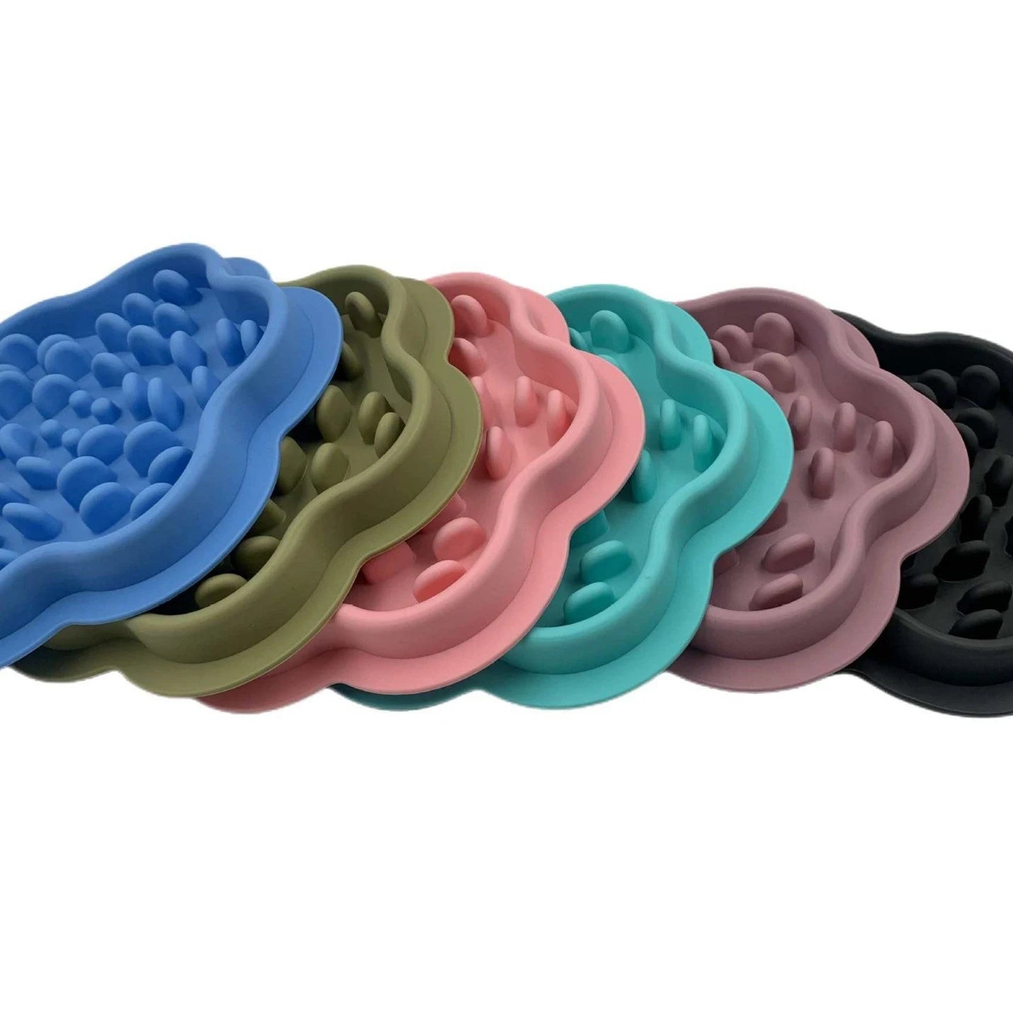 1 Pc Slow Feeder Bowl for Pets - Non-Slip Silicone Mat & Dog Cat Bowl, Anti-Gulping Food Dispenser for Fast Eaters