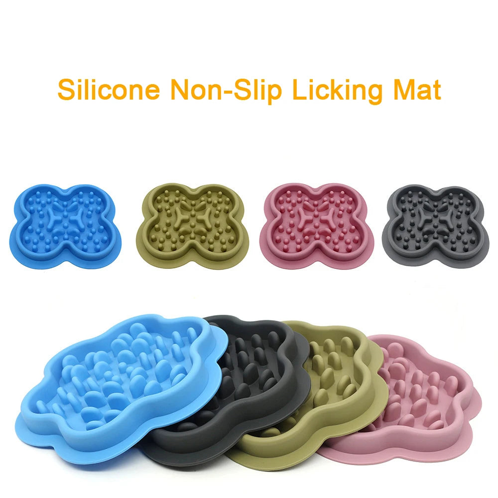 1 Pc Slow Feeder Bowl for Pets - Non-Slip Silicone Mat & Dog Cat Bowl, Anti-Gulping Food Dispenser for Fast Eaters