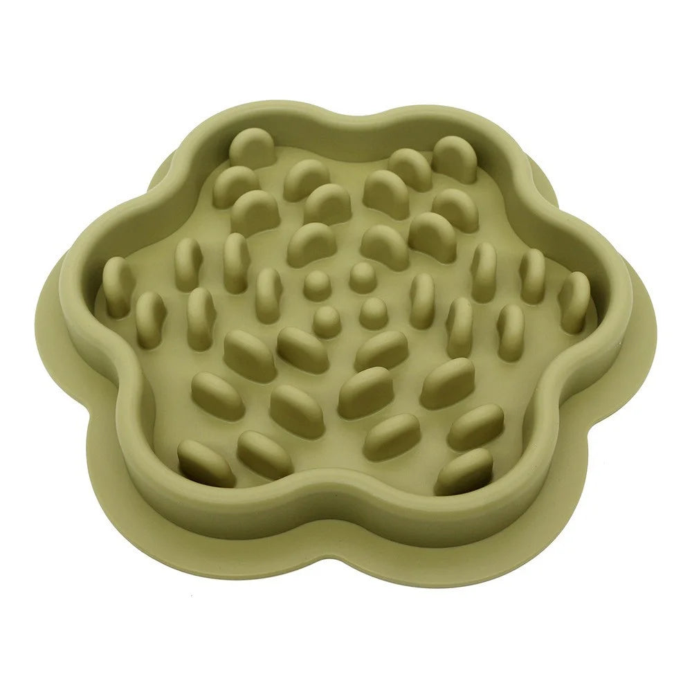 1 Pc Slow Feeder Bowl for Pets - Non-Slip Silicone Mat & Dog Cat Bowl, Anti-Gulping Food Dispenser for Fast Eaters