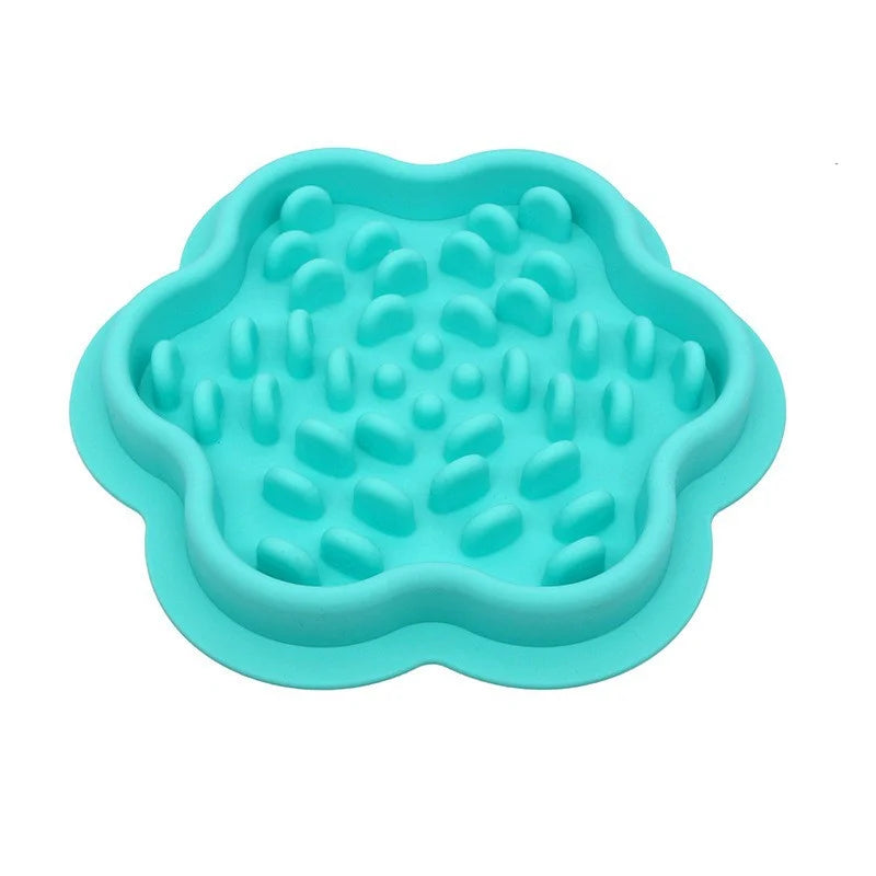 1 Pc Slow Feeder Bowl for Pets - Non-Slip Silicone Mat & Dog Cat Bowl, Anti-Gulping Food Dispenser for Fast Eaters