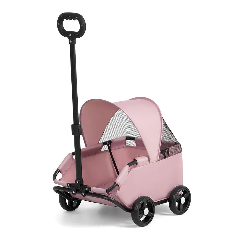 Small pet cart, dog, cat, teddy cart, outdoor small pet cart, lightweight and foldable small cart
