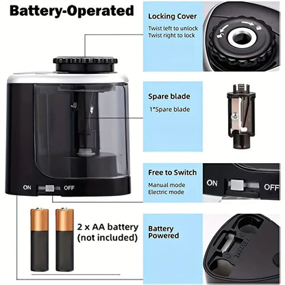 Electric Pencil Sharpener – Fast, Safe & Portable for Students and Offices