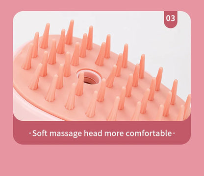 3-in-1 Pet Grooming Brush – Electric Steam Comb & Massage Tool