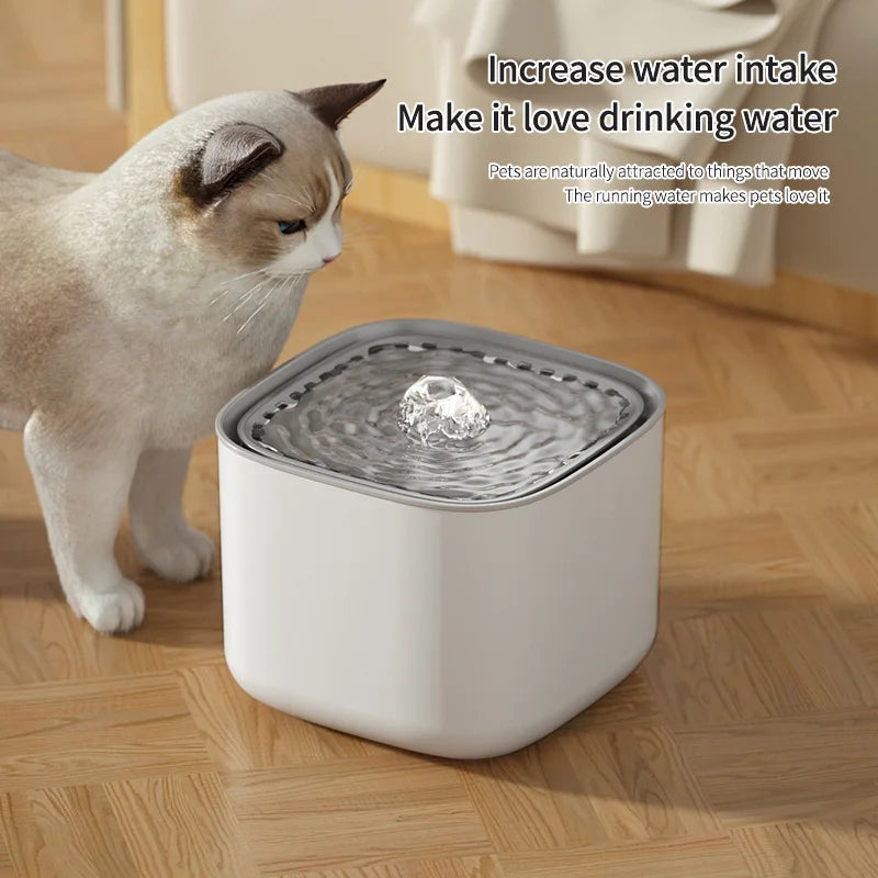 USB Cat Water Fountain – 3L Auto Filtered Drinking Bowl