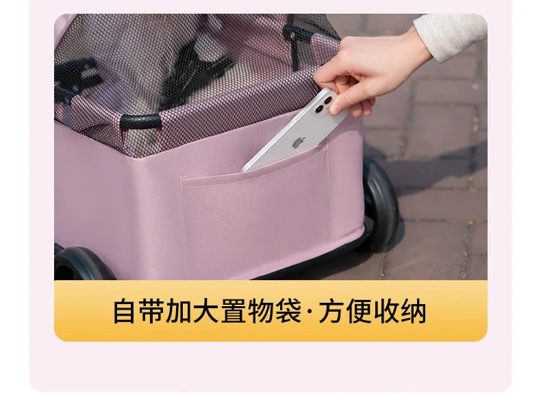 Small pet cart, dog, cat, teddy cart, outdoor small pet cart, lightweight and foldable small cart