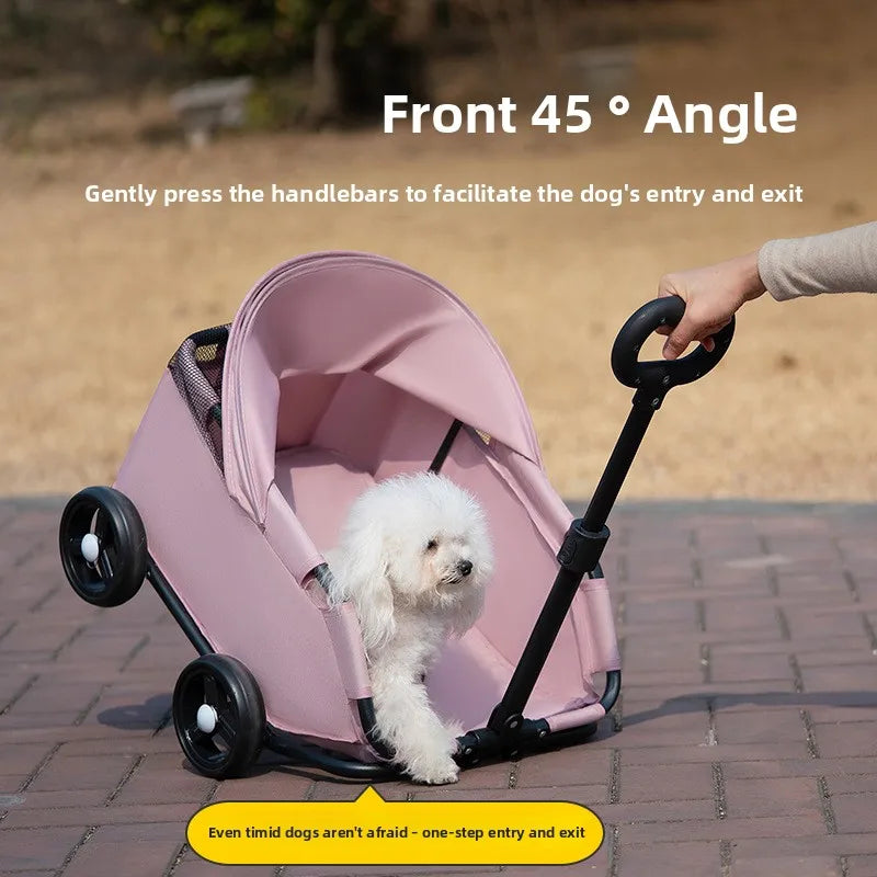 Small pet cart, dog, cat, teddy cart, outdoor small pet cart, lightweight and foldable small cart
