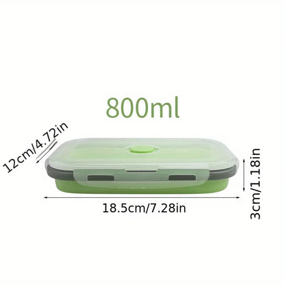 Space-Saving Food Containers – Foldable Silicone Lunch Box Set