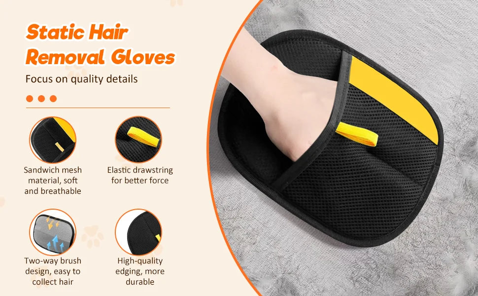 Premium Pet Grooming Glove – 2-in-1 Hair Remover & Massage Brush