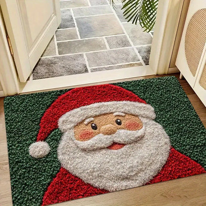 Holiday Welcome Mat – Santa & Gingerbread Theme