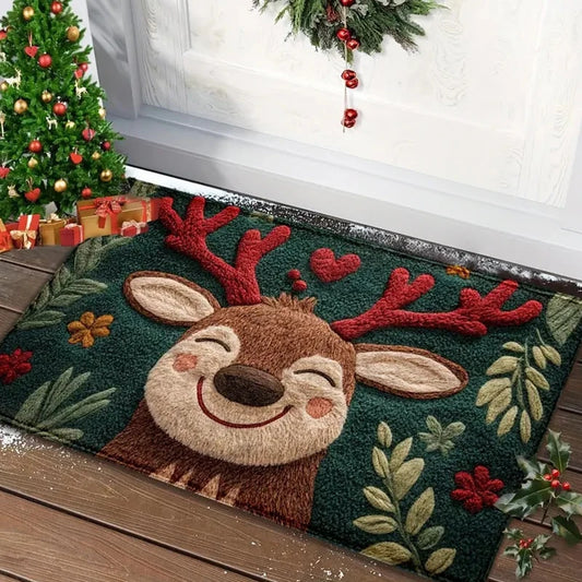 Holiday Welcome Mat – Santa & Gingerbread Theme