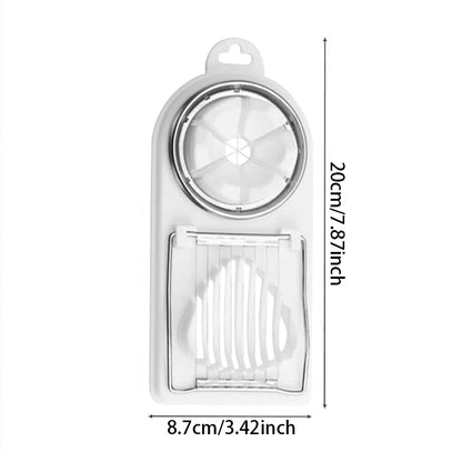 Stainless Steel Egg Cutter – Dual-Purpose Wire Slicer with Base