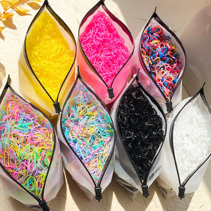 Kids Hair Bands – Colorful Rubber Ties for Ponytails & Hairstyles