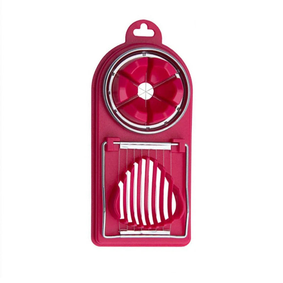 Stainless Steel Egg Cutter – Dual-Purpose Wire Slicer with Base