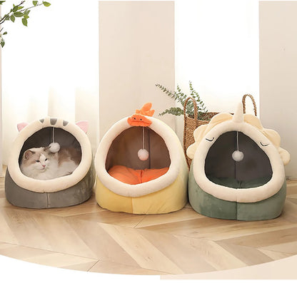 Cute Cat Bed – Deep Sleep Foldable Cave for Cats & Puppies