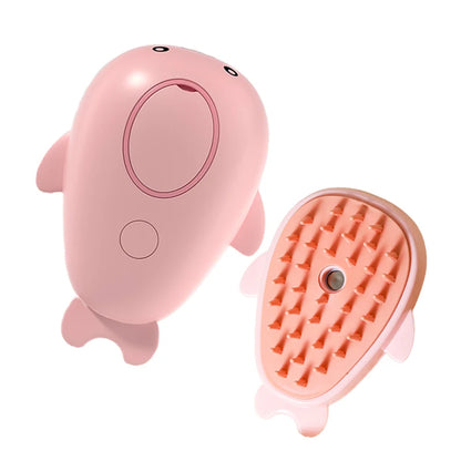 3-in-1 Pet Grooming Brush – Electric Steam Comb & Massage Tool