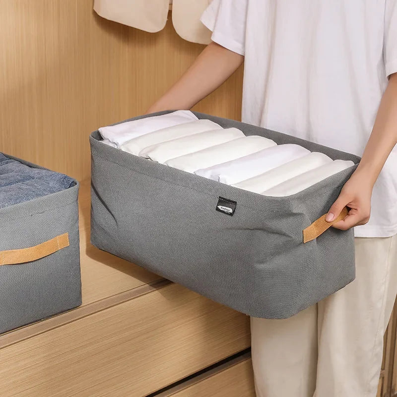 Drawer Clothes Organizer – Thick Fabric Storage Box for Jeans & Tops