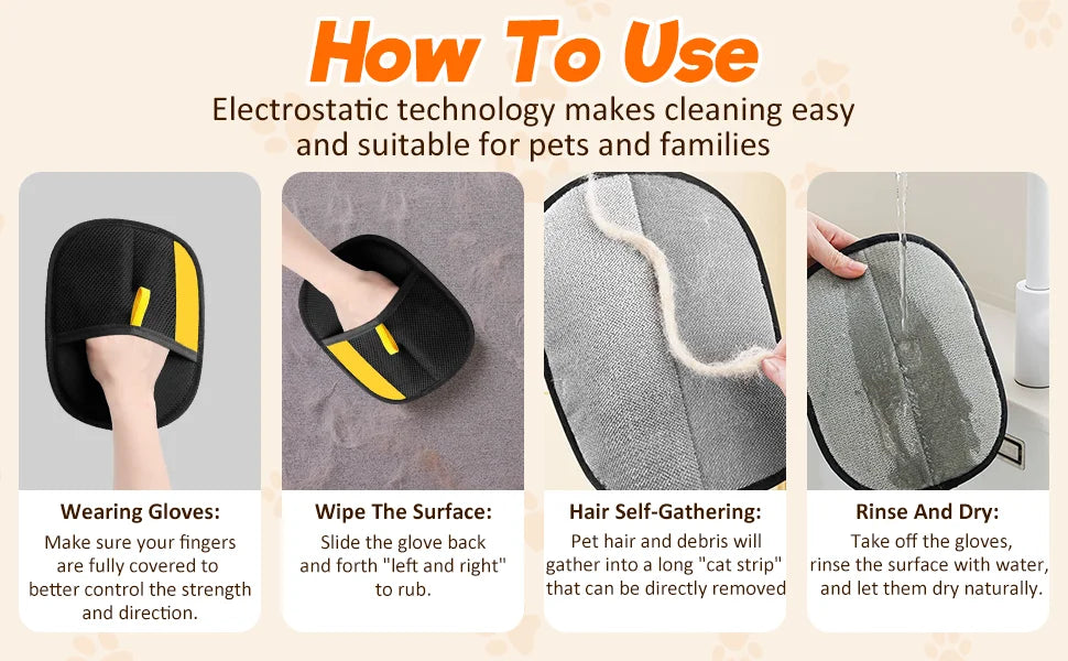 Premium Pet Grooming Glove – 2-in-1 Hair Remover & Massage Brush