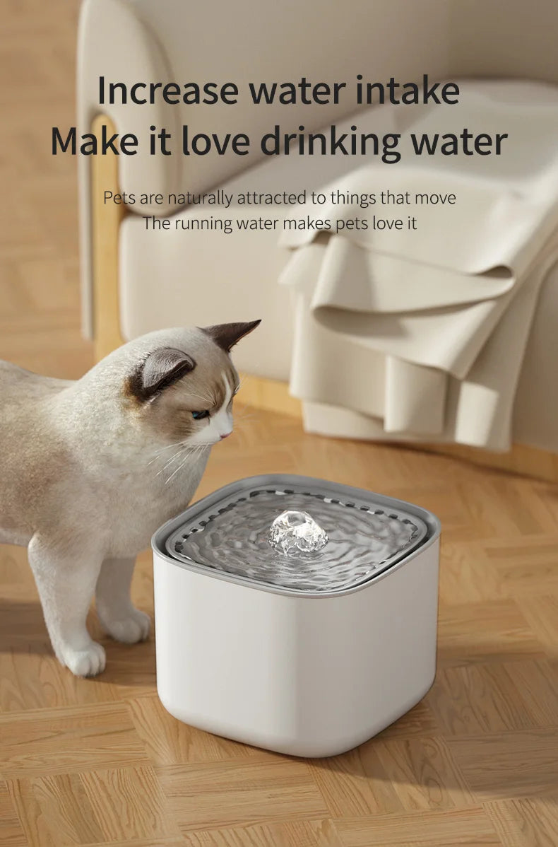 USB Cat Water Fountain – 3L Auto Filtered Drinking Bowl