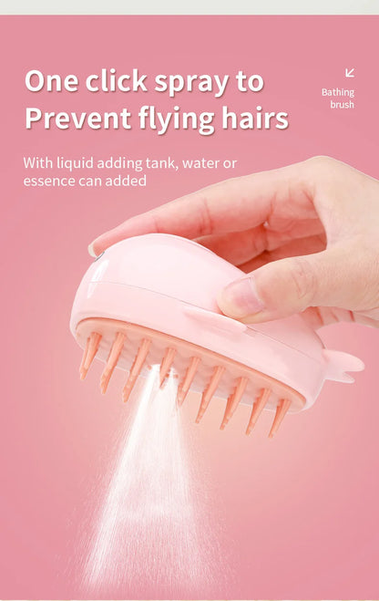 3-in-1 Pet Grooming Brush – Electric Steam Comb & Massage Tool