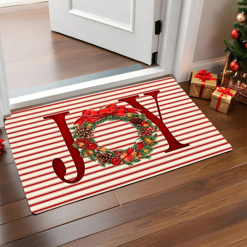 Holiday Welcome Mat – Santa & Gingerbread Theme
