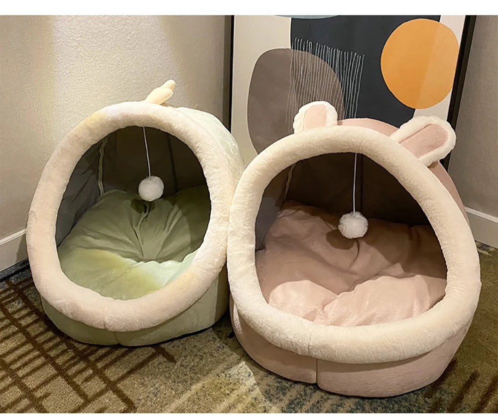 Cute Cat Bed – Deep Sleep Foldable Cave for Cats & Puppies