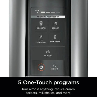 Ice Cream Maker, for Gelato, Mix-ins, Milkshakes, Sorbet, Smoothie Bowls & More, 5 One-Touch Programs