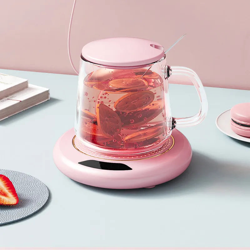 Smart Cup Warmer – USB Heating Coaster with 3 Temperature Settings (55°C)