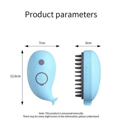 3-in-1 Pet Grooming Brush – Electric Steam Comb & Massage Tool