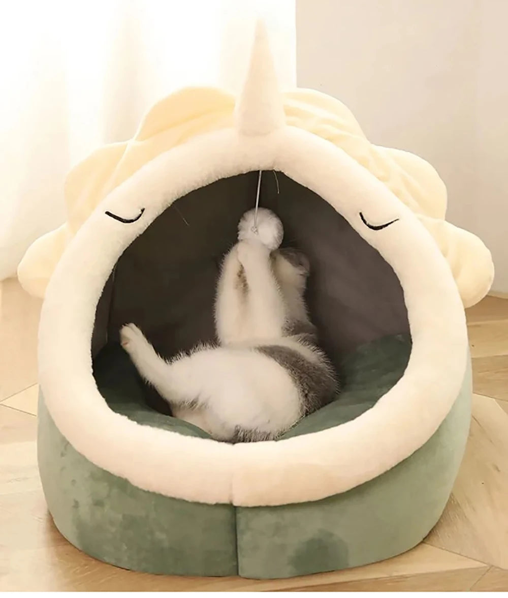 Cute Cat Bed – Deep Sleep Foldable Cave for Cats & Puppies