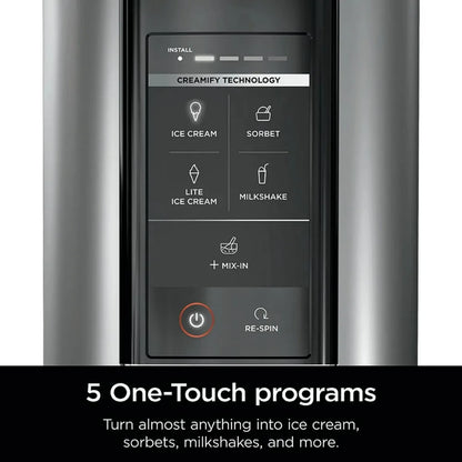 Ice Cream Maker, for Gelato, Mix-ins, Milkshakes, Sorbet, Smoothie Bowls & More, 5 One-Touch Programs