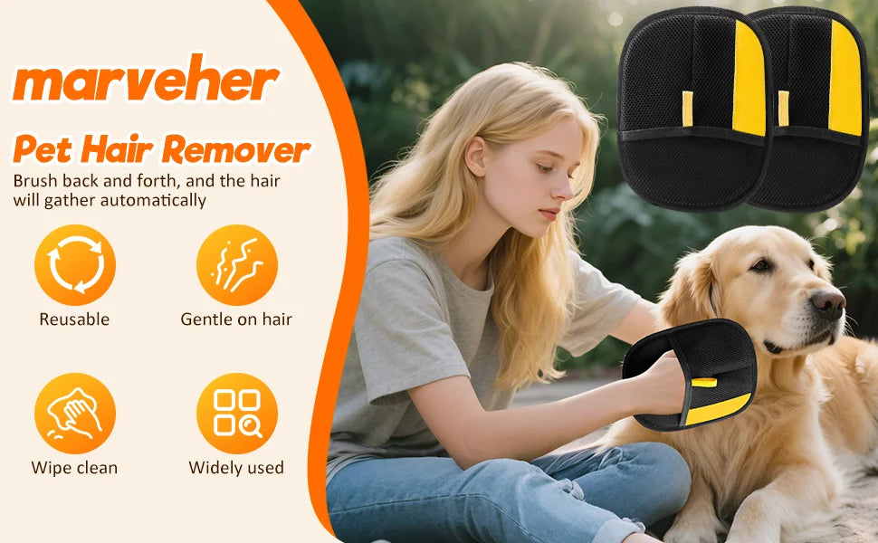 Premium Pet Grooming Glove – 2-in-1 Hair Remover & Massage Brush