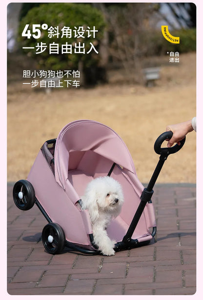 Small pet cart, dog, cat, teddy cart, outdoor small pet cart, lightweight and foldable small cart