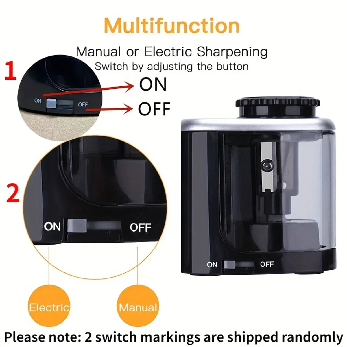 Electric Pencil Sharpener – Fast, Safe & Portable for Students and Offices