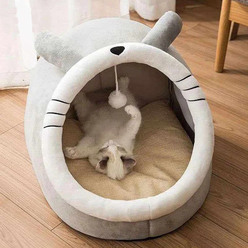 Cute Cat Bed – Deep Sleep Foldable Cave for Cats & Puppies