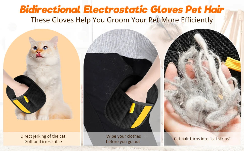 Premium Pet Grooming Glove – 2-in-1 Hair Remover & Massage Brush
