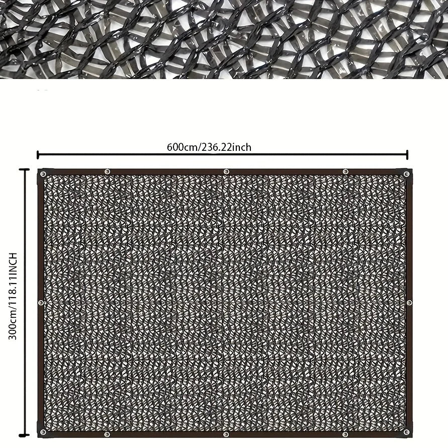 Black Shade Net – UV Protection Mesh Cover with Grommets