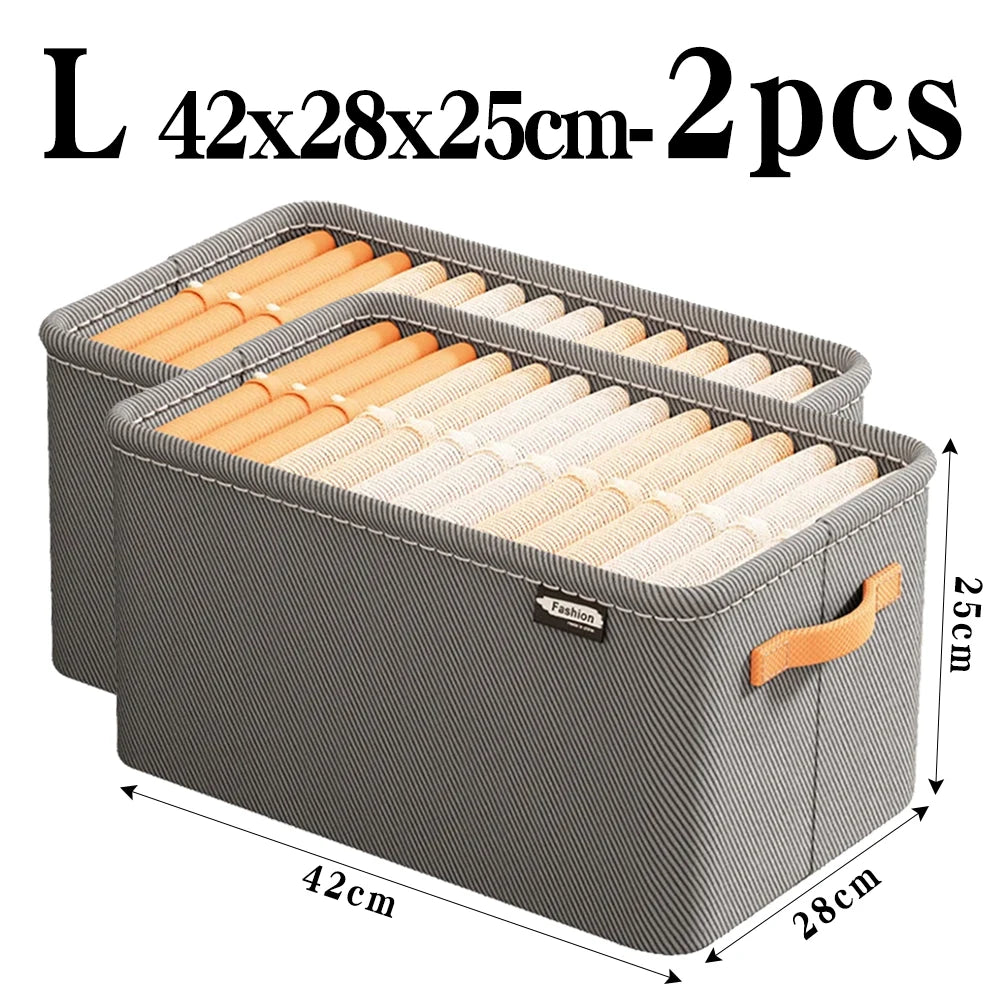 Drawer Clothes Organizer – Thick Fabric Storage Box for Jeans & Tops
