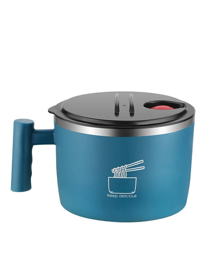 Sealed Stainless Steel Bowl – Portable Noodle & Soup Container